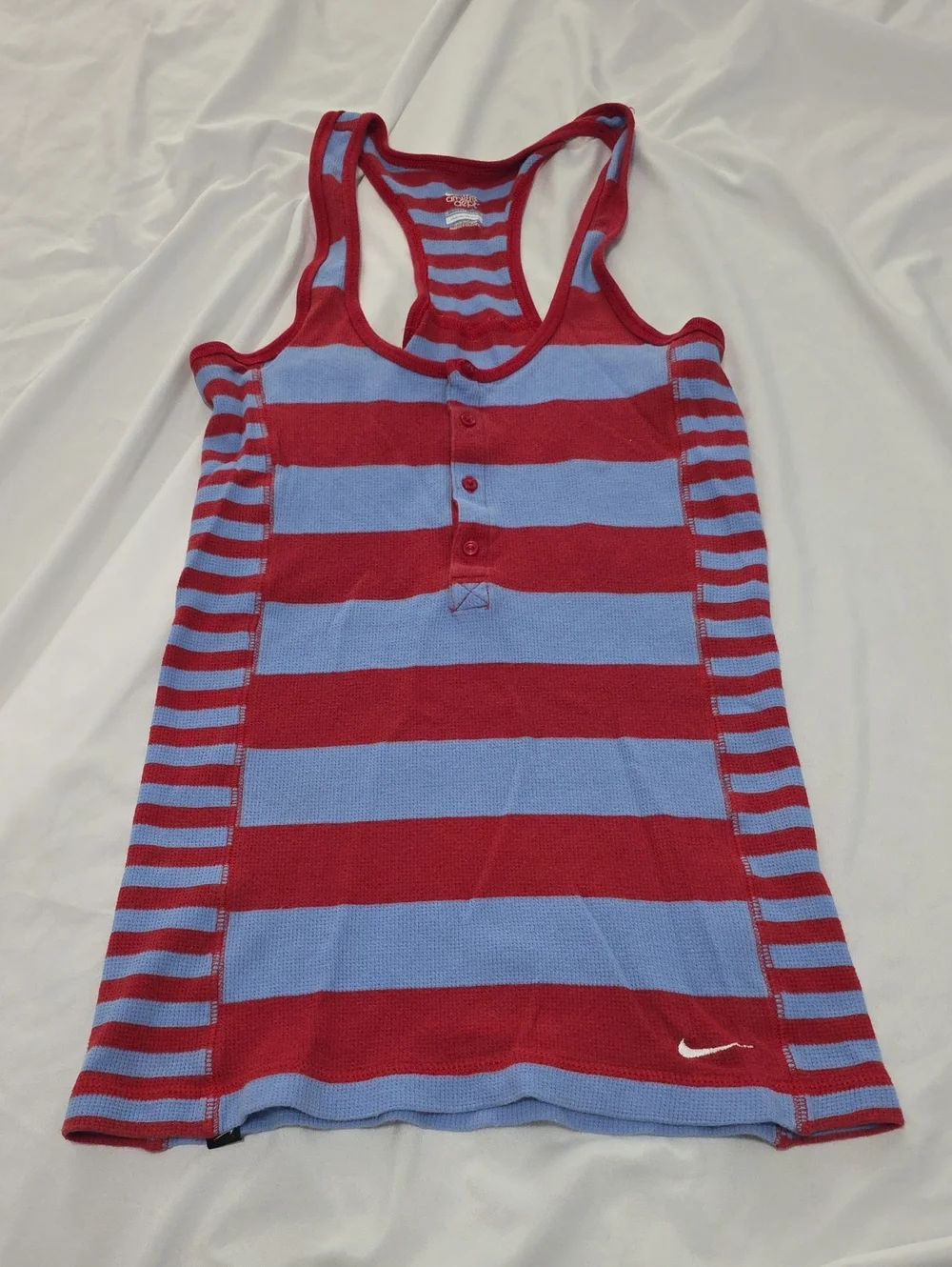 💥5 For $20 Nike Red and Light Blue Striped Racerback Tank